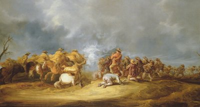 A Calvary Charge: Mounted Troops Attacking a Musket Block by Benjamin Gerritsz. Cuyp
